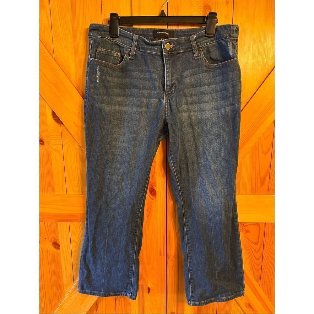 Who What Wear Jeans Womens Size 12 Cropped Dark Wash (3004)
